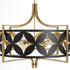 Mariposa 5-light Pendant Matte Black w/Aged Brass