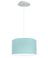 18" W 2 Light Pendant Island Paradise Blue Shade with Diffuser, White Cord