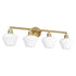 Cassini 4-light Bath Vanity Light Aged Brass