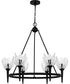 Shea 6-light Chandelier Matte Black