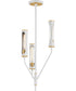 Regent 3-Light Pendant Light French Gray / Natural Aged Brass