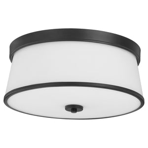 Weir 3-light Ceiling Flush Mount Matte Black