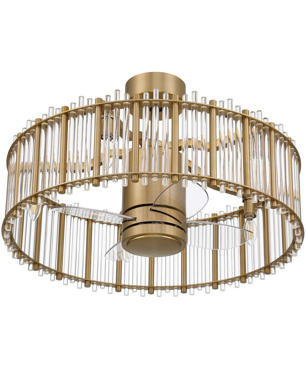 Reveal Fandelier 5-Light Fan Satin Brass