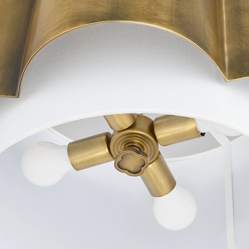 Belinder 4-light Pendant Non-Lacquered Brass