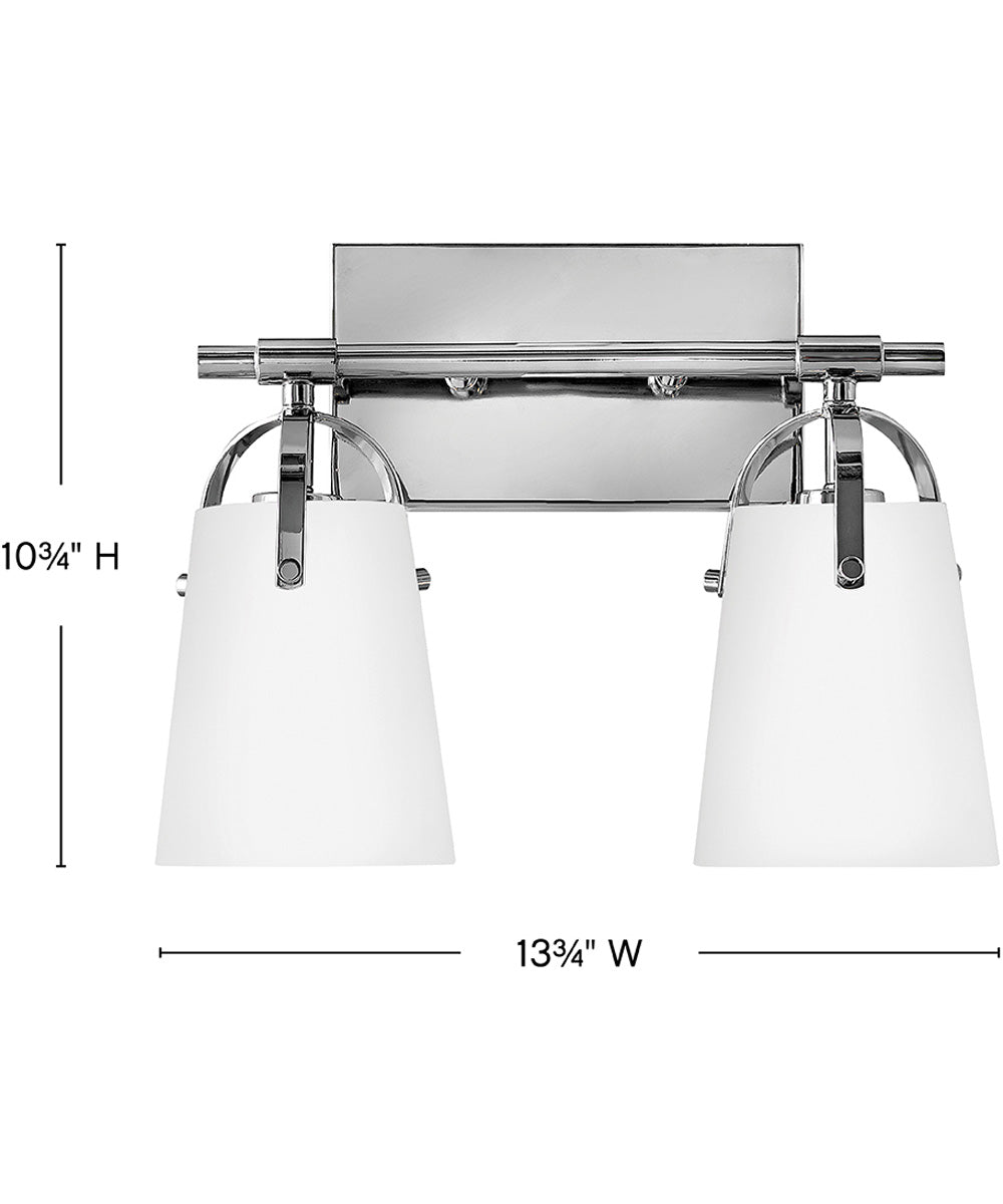 Foster 2-Light Small Two Light Vanity in Chrome