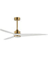 Woodwind 72 inch Solid Wood Blade Fan w LED Light Kit Natural Aged Brass