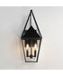 Bavaria Large 2-Light Outdoor Wall Sconce Black