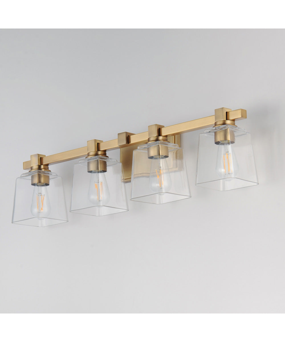 Cubos 4-Light Bath Vanity Natural Aged Brass