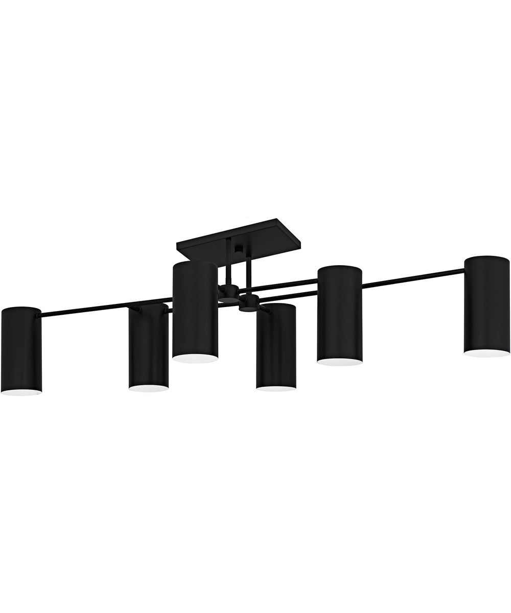 Foreland Extra Large 6-light Semi Flush Mount Matte Black