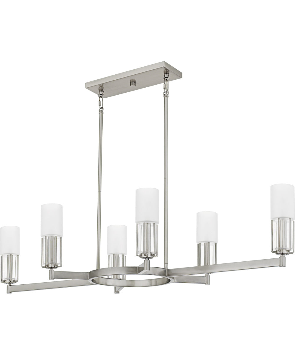 Cruz Large 6-light Island Light Brushed Nickel