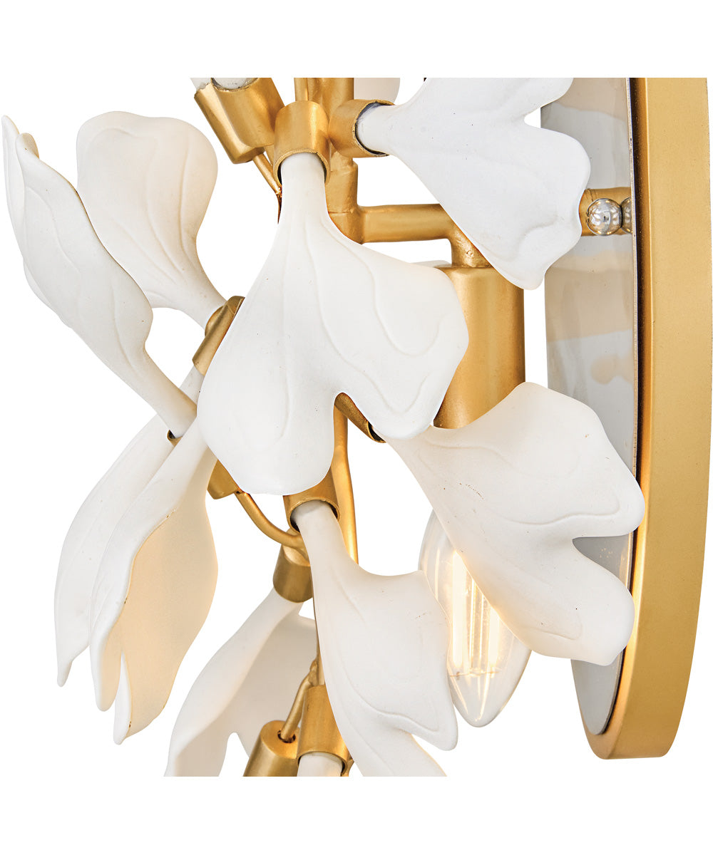 Audra 2-Light Medium Two Light Sconce in Deluxe Gold