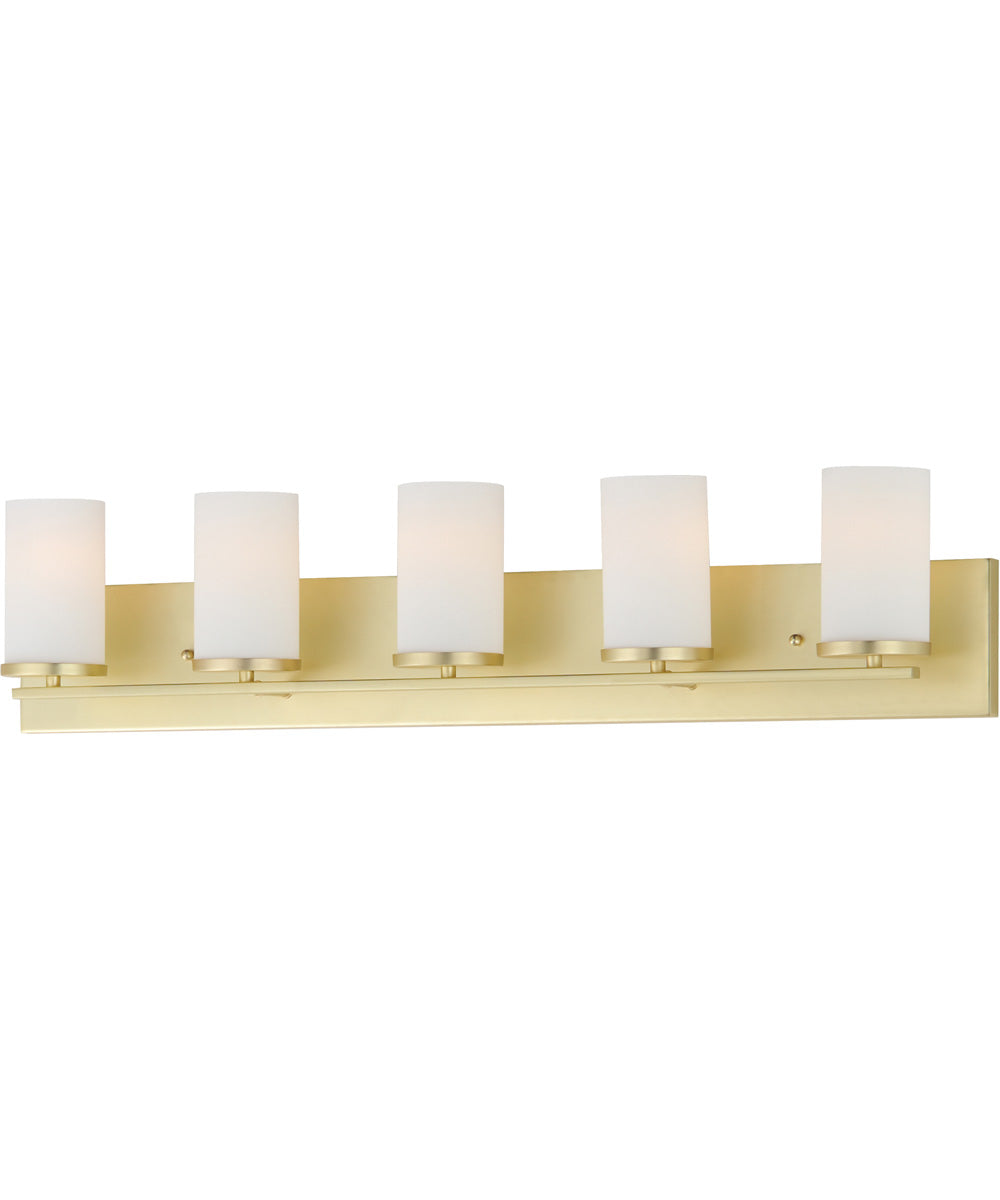 Lateral 5-Light Bath Vanity Satin Brass