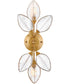 Amira 2-Light Large Two Light Sconce in Distressed Brass