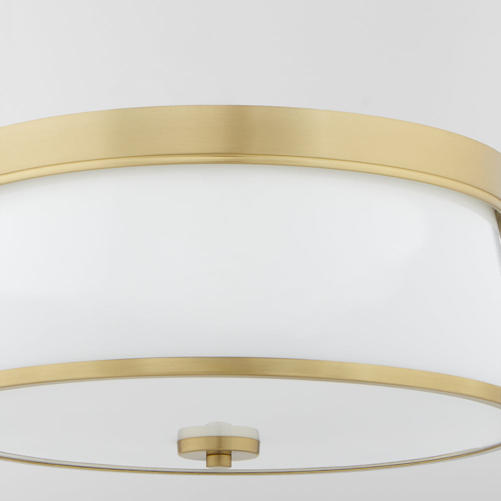 Weir 3-light Ceiling Flush Mount Aged Brass