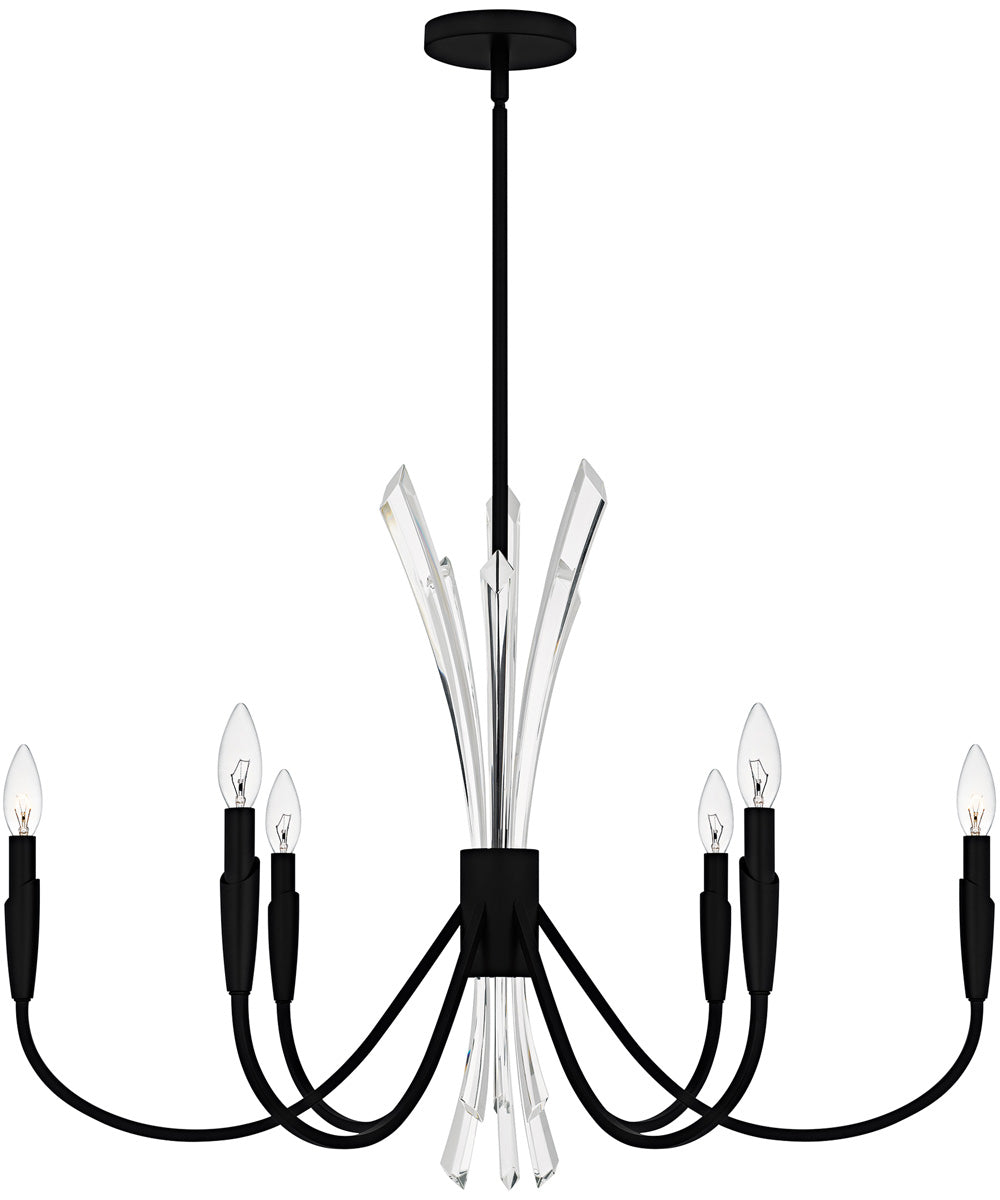 Cecily 6-light Chandelier Matte Black