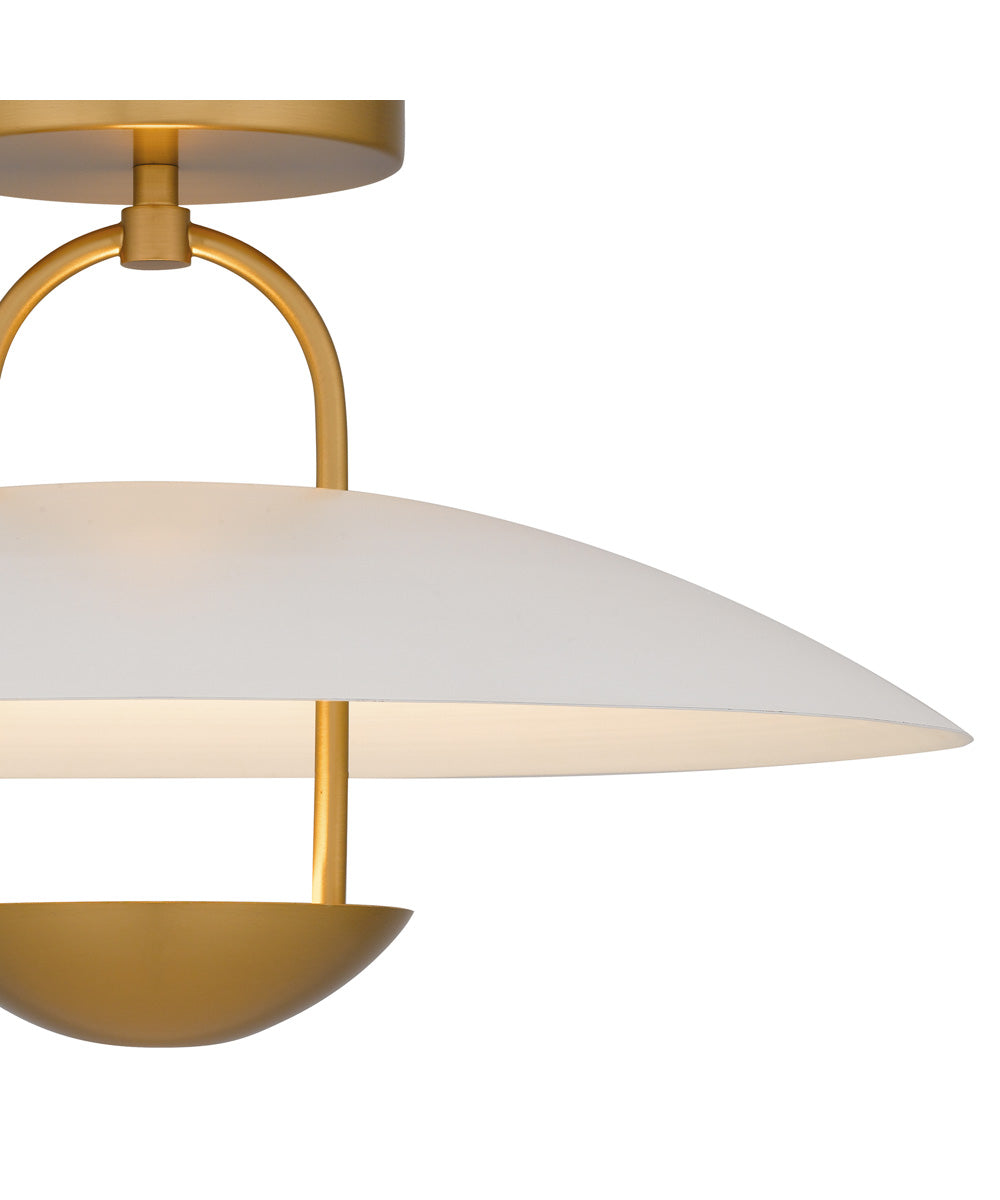 Bingham Large Semi Flush Mount Brushed Gold