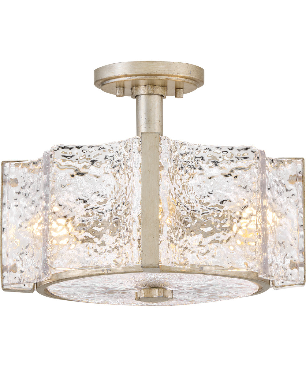 Florian 4-Light Medium Semi-Flush Mount in Glacial