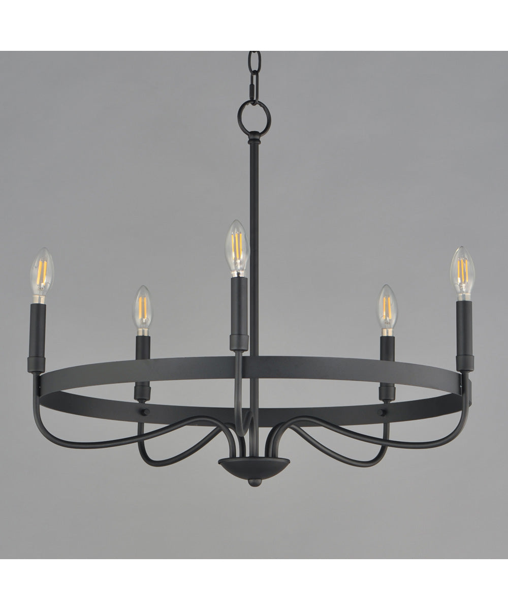 Frankie 5-Light Chandelier Black