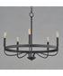 Frankie 5-Light Chandelier Black