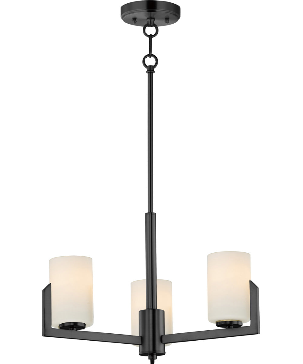 Dart 3-Light Chandelier Black