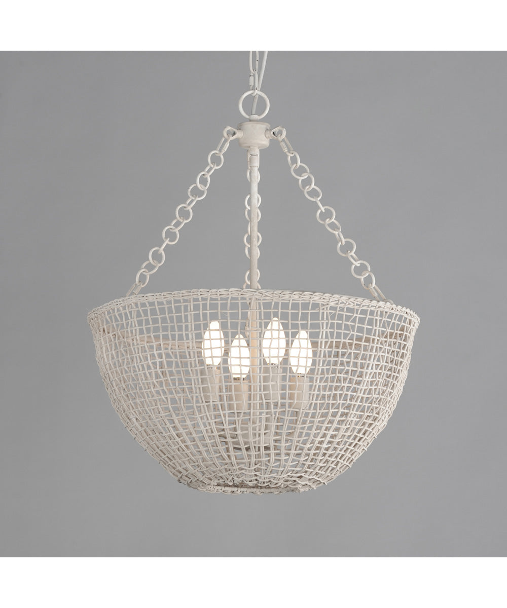 Cestino 4-Light Pendant Weathered White