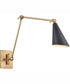 Luca 18.5'' High 1-Light Swingarm Sconce - Natural Brass/Matte Black