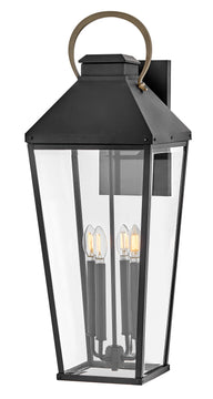 Dawson 4-Light Large Wall Mount Lantern in Black