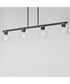 Scoop 4-Light Linear Pendant Black