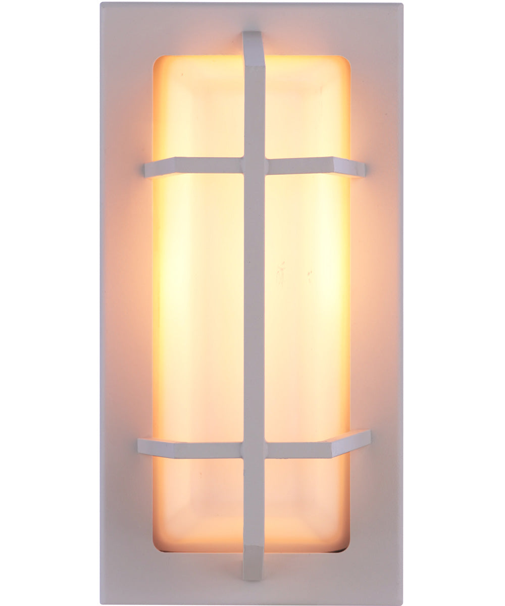 Bulkhead Rectangular 1-Light Outdoor Lighting Textured White