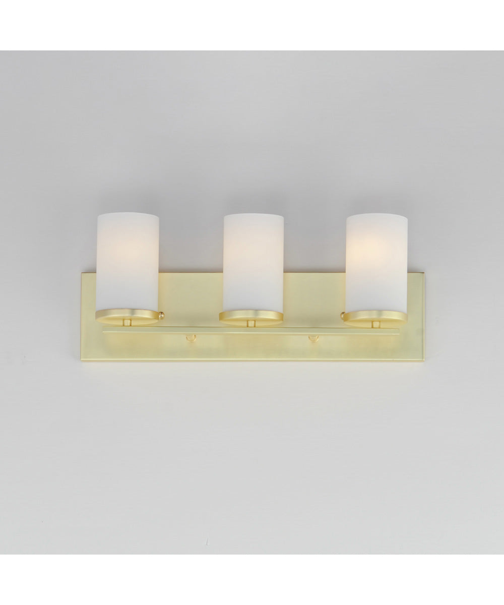 Lateral 3-Light Bath Vanity Satin Brass