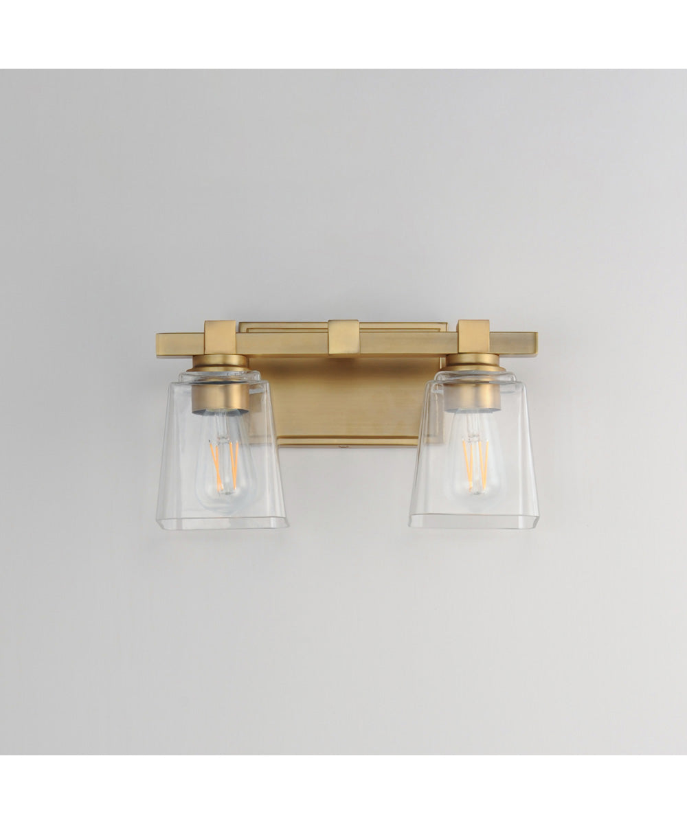 Cubos 2-Light Wall Sconce Natural Aged Brass