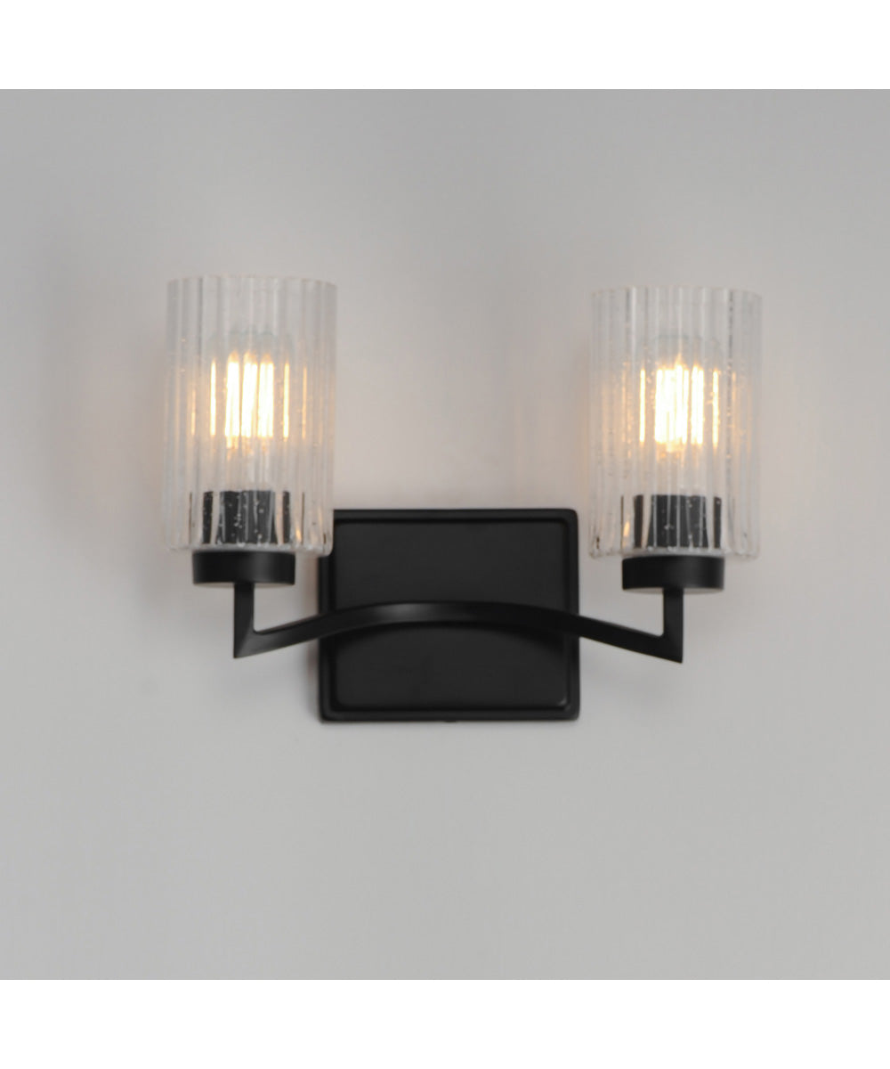 Rigata 2-Light Wall Sconce Black