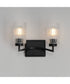 Rigata 2-Light Wall Sconce Black