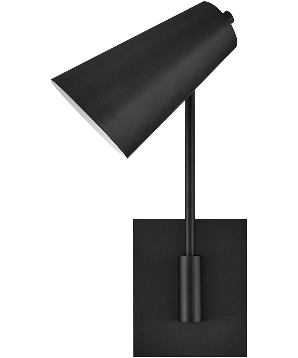 Bray 1-Light Medium Swing Arm Single Light Sconce in Black