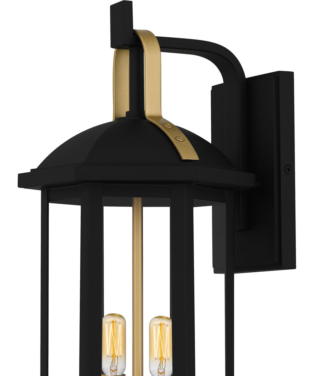 Crestfield Medium 2-light Outdoor Wall Light Matte Black