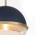 1-light Pendant Blue w/ Aged Brass