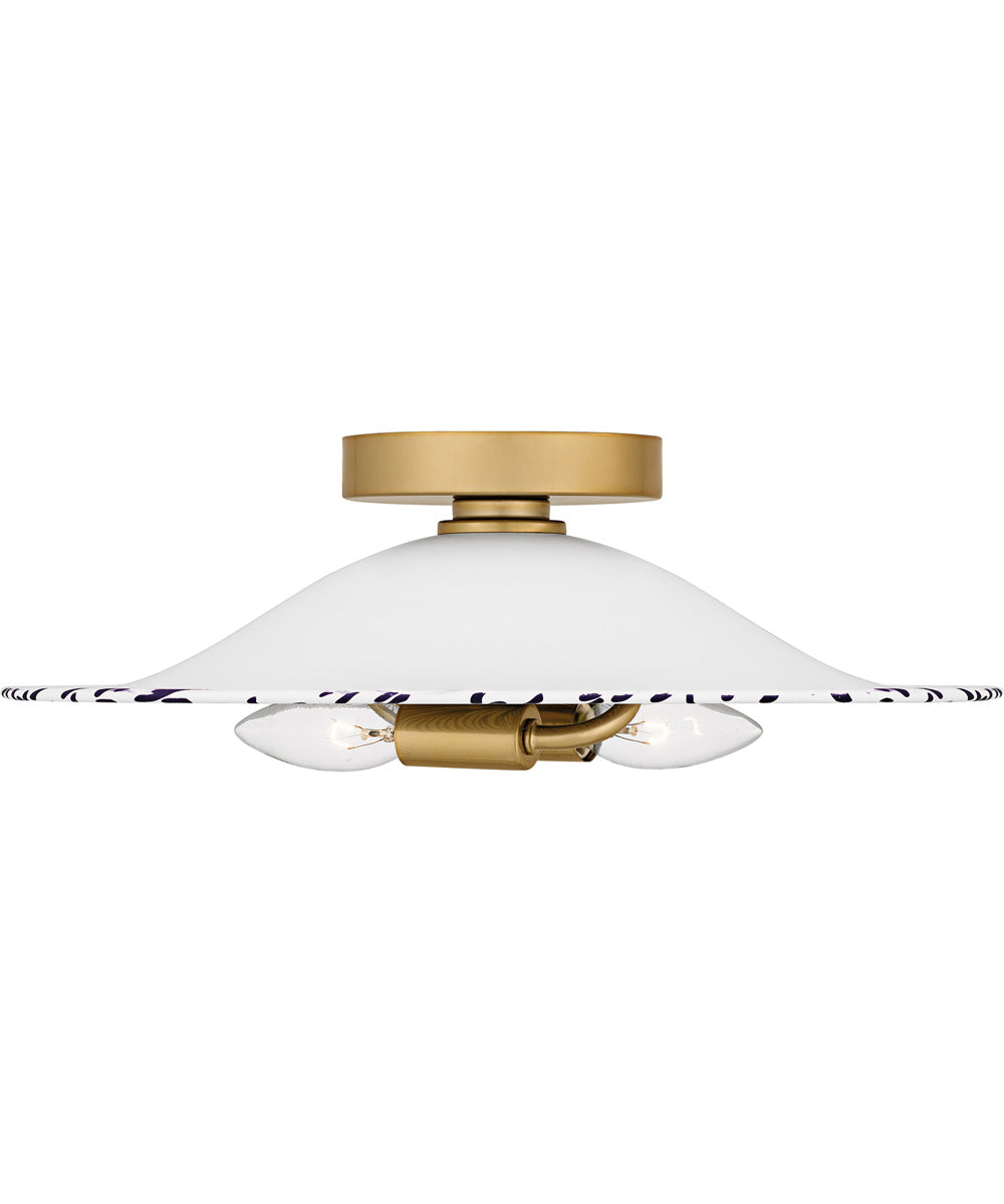 Quoizel Flush Mount Medium 2-light Flush Mount Light Gold