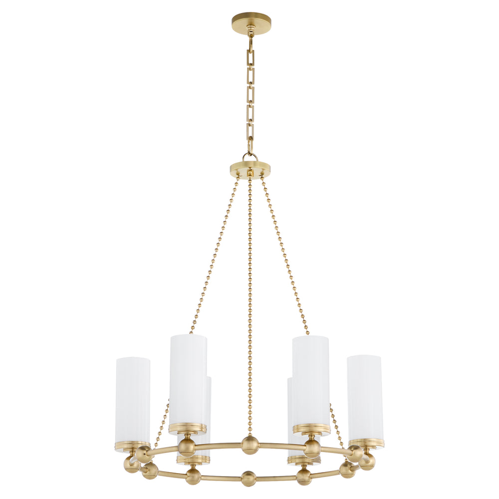 Lee Boulevard 6-light Chandelier Aged Brass