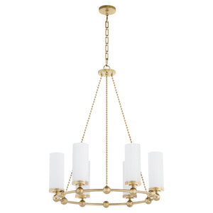 Lee Boulevard 6-light Chandelier Aged Brass