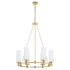 Lee Boulevard 6-light Chandelier Aged Brass