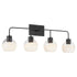 Lacy 4-light Bath Vanity Light Matte Black