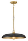 Sadie 1-Light Large Dome Pendant in Lacquered Brass