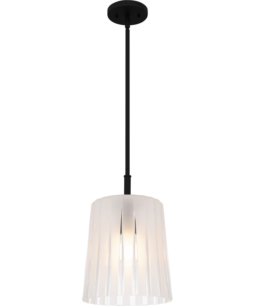 Gray Small 1-light Mini Pendant Matte Black