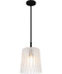 Gray Small 1-light Mini Pendant Matte Black