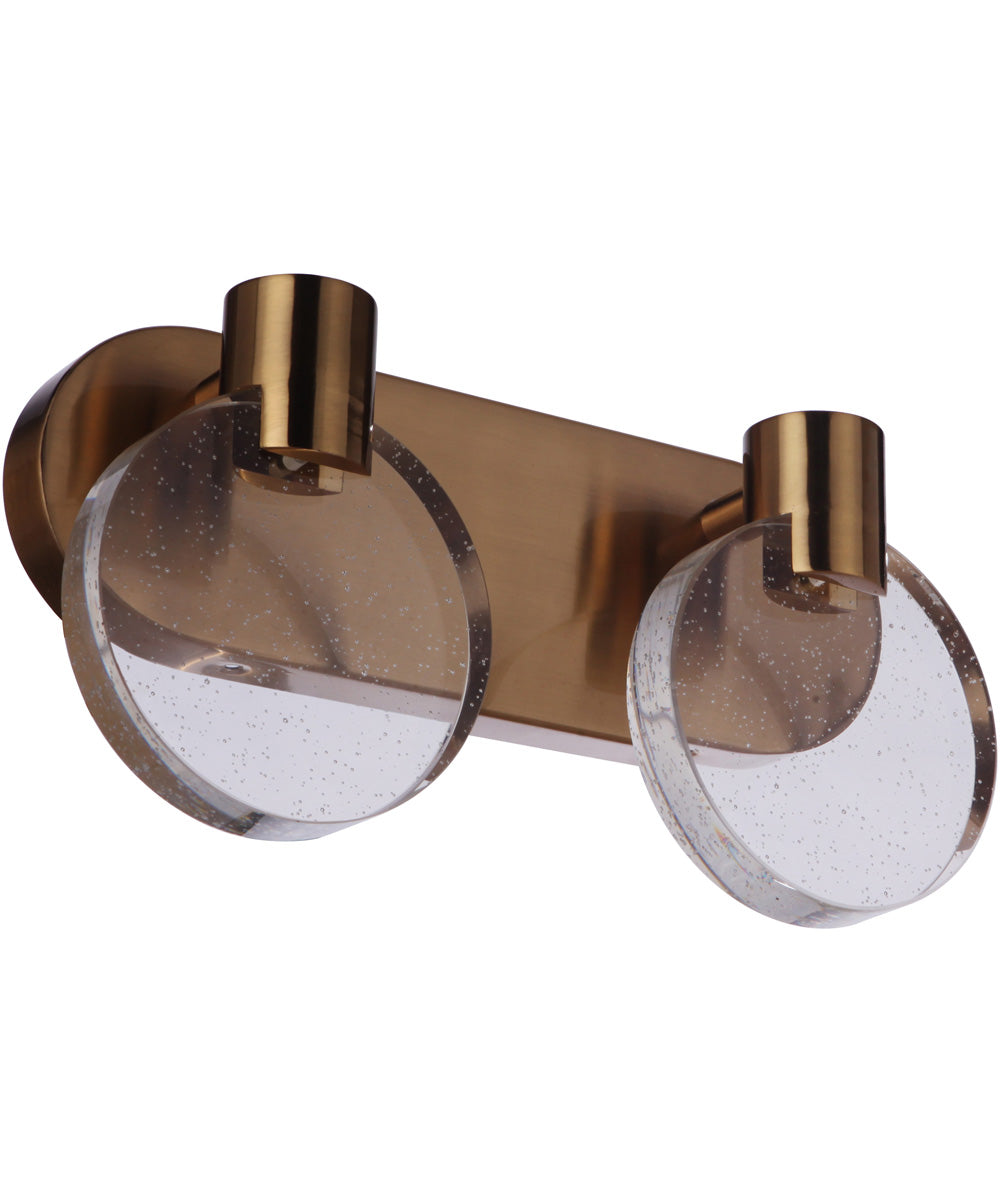 Glisten 2-Light Lighting Satin Brass