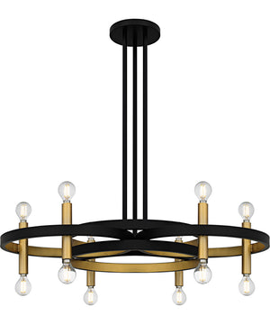 Winsland 12-light Chandelier Matte Black