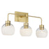 Lacy 3-light Bath Vanity Light Aged Brass