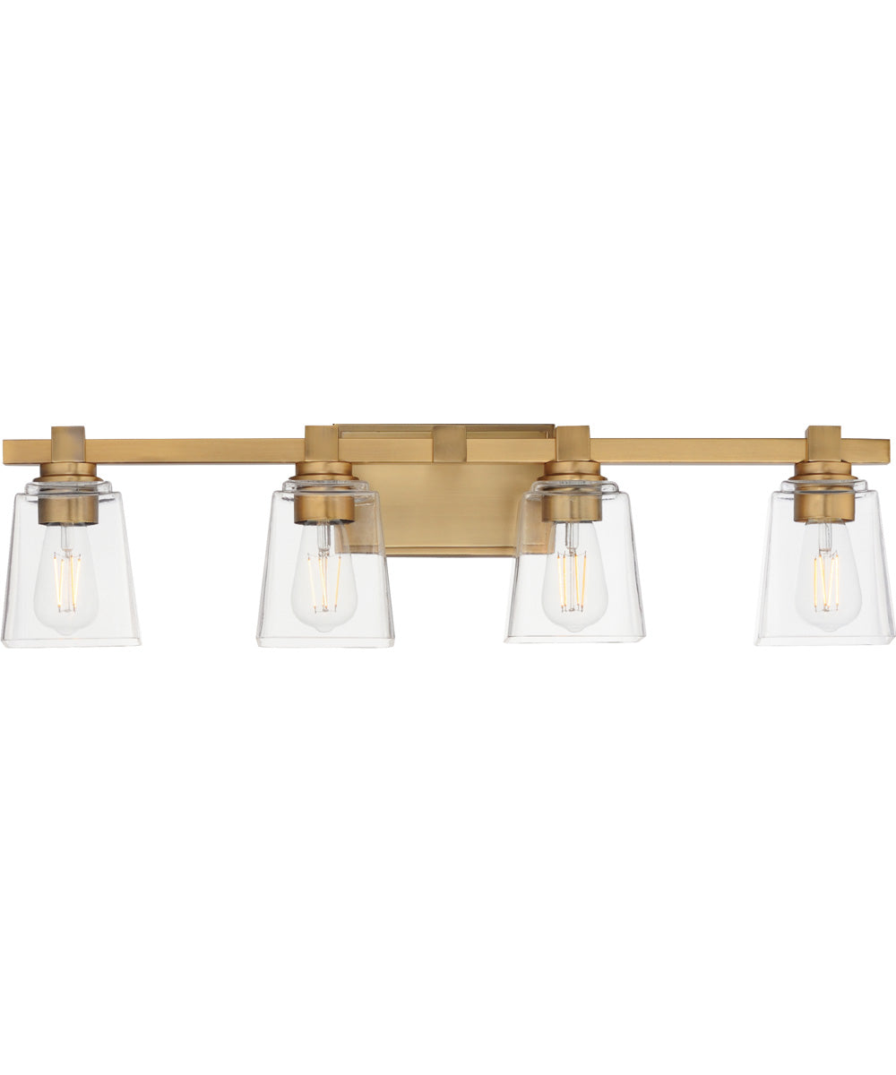 Cubos 4-Light Bath Vanity Natural Aged Brass