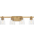 Cubos 4-Light Bath Vanity Natural Aged Brass