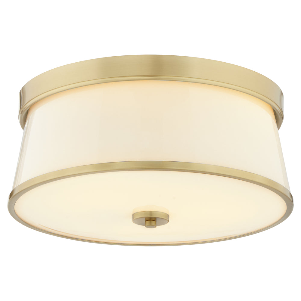 Weir 3-light Ceiling Flush Mount Aged Brass